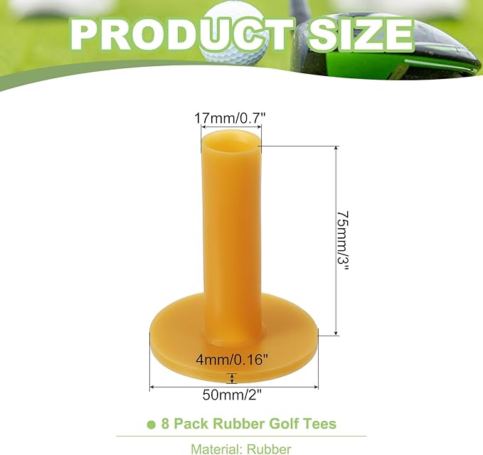 PATIKIL Rubber Golf Tee, Golf Practice Tees Training Driving Range Tee Stable Golf Ball Holder for Outdoor Indoor Hitting Mat