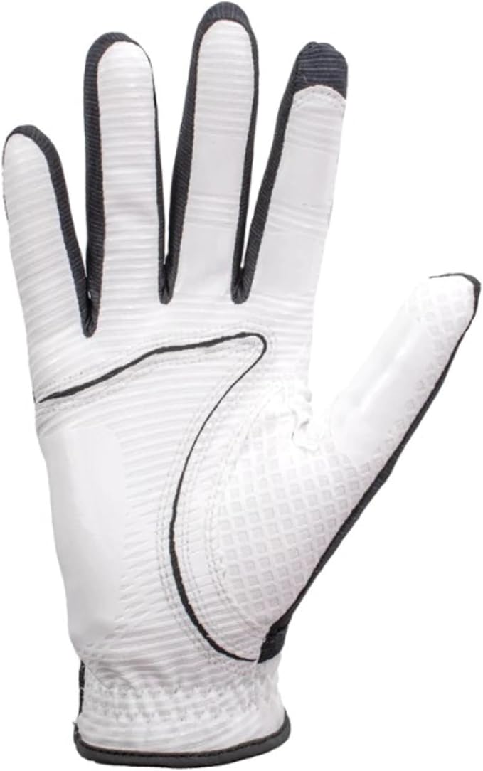 Copper Infused Golf Glove for Men – White/Black – Single Pack – Compression Fit, Arthritis Relief, Non-Slip Grip – USGA Approved