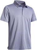 Golf Shirts for Men Dry Fit Short Sleeve Print Performance Moisture Wicking Polo Shirt