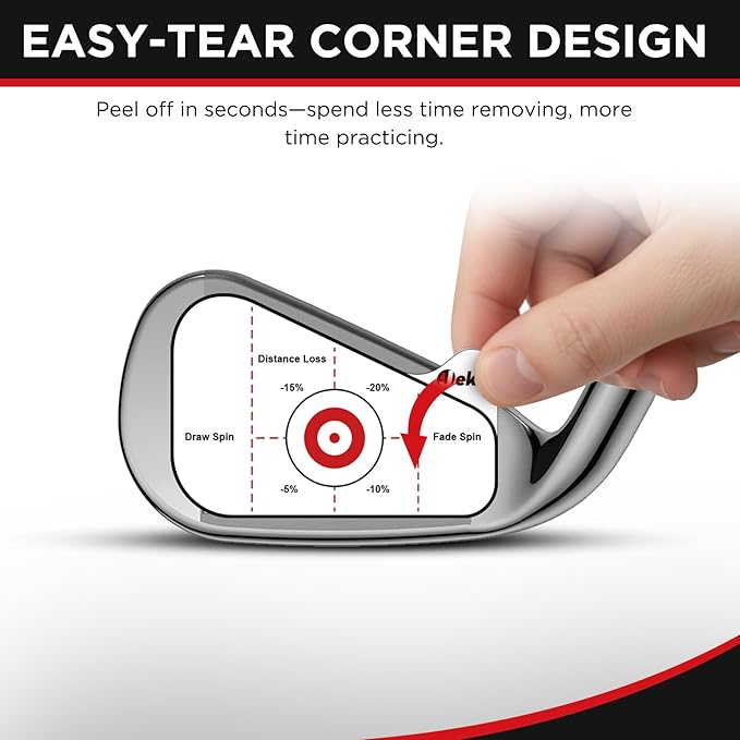 Golf Impact Tape - High-Resolution Strike Stickers for Iron, Wood & Fairway Clubs, Non-Residue, Swing Training Aid Impact Labels