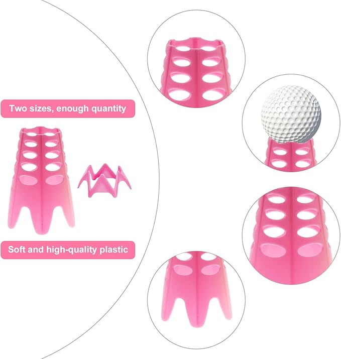 Golf Simulator Tees, Plastic Indoor Golf Mat Tees Practice Turf and Driving Range Winter Golf Tees (18 Pcs)