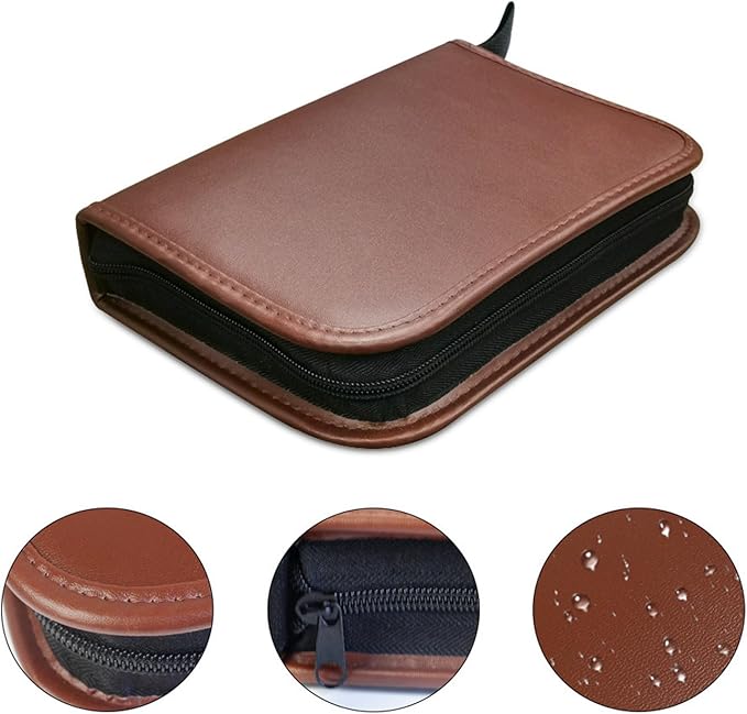 Golf Accessories Bag, PU Leather Golf Bag, Anti Scratch Sports Accessory Organization, Lightweight Golfs Tool Organizer, Golfs Gear Case Tool Pocket Holder Bags, for Friends, Women, Men