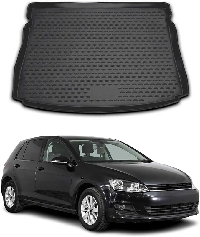 OMAC Cargo Mats Liner for VW Golf GTI MK7 2015-2021 Waterproof TPE Black
