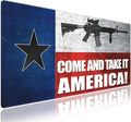 Wknoon. Extra Large Gaming & Office Mouse Pad (31.5" x 11.8") with Durable Stitched Edges – Vintage Texa States Flag Come and Take It America Quote, Anti-Slip Rubber Base Extended XXL Desk Mat