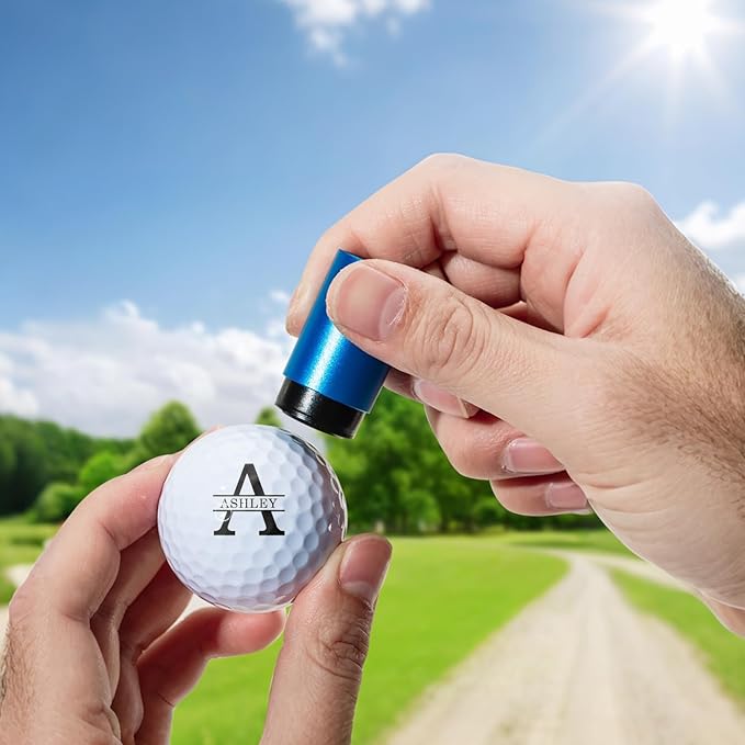 STAMTECH Custom Golf Ball Stamp - Personalized Golf Ball Stamp Markers with Monogram to Indentify Golf Balls, Add a Personal Touch to Your Golf Game(Green)