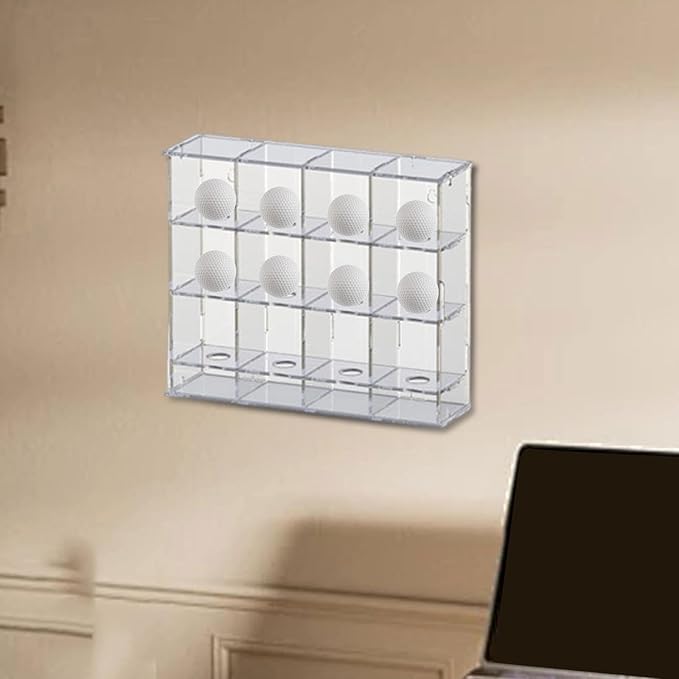 Acrylic Golf Ball Display Rack Storage Holder Case Collection Practical Gift Showcase Hanging Wall Mounted