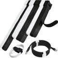 70pcs Cable Ties Reusable Black and White Wire Ties Cable Management Cord Ties Reusable for Electronics Hook and Loop Cable Ties for Computer 4 6 8 Inch