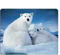Polar Bear Gaming Mousepad Cute Polar Bear Family Blue Sky Mouse Pad Mouse Mat for Computer Desk Laptop Office 9.5 X 7.9 Inch Non-Slip Rubber
