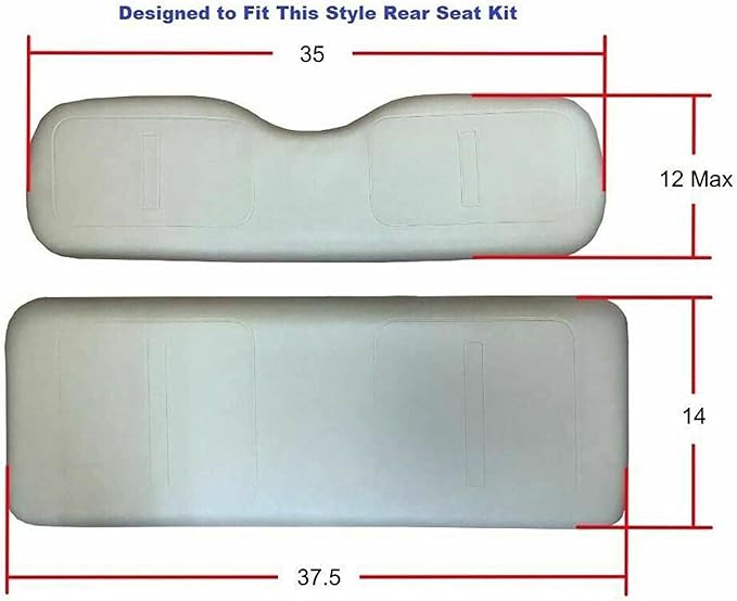 Huskey Parts Company 2pc Orange Diamond Stitched Golf Cart Seat Cover Compatible with Yamaha Drive G29, Drive 2