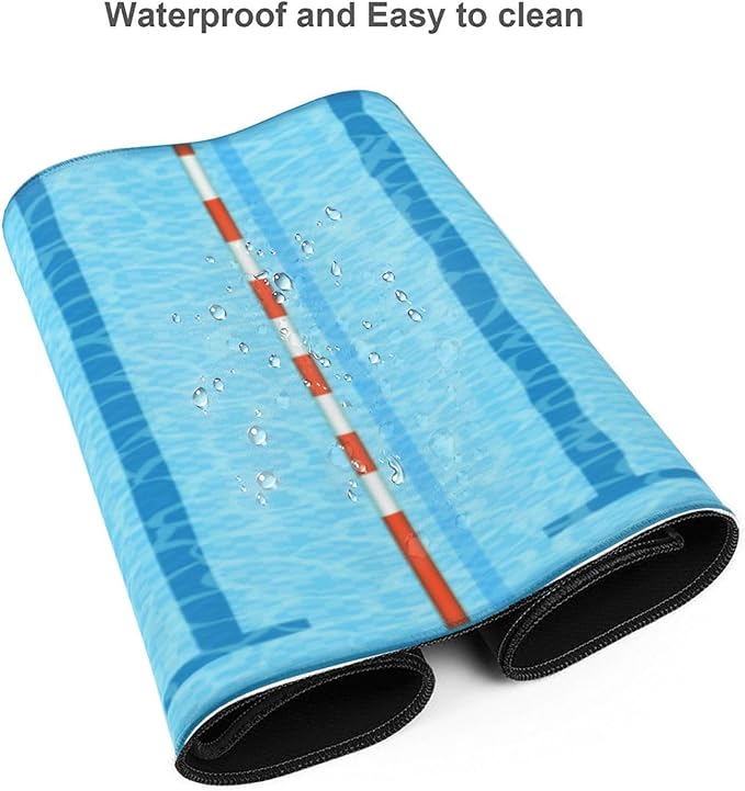 Swimming Pool Mouse Pad, Large Big Gaming Mouse Pad Desk Pad, Mousepad with Non-Slip Rubber Base, Extended XXL Mouse Mat for Computer Laptop Office Accessories