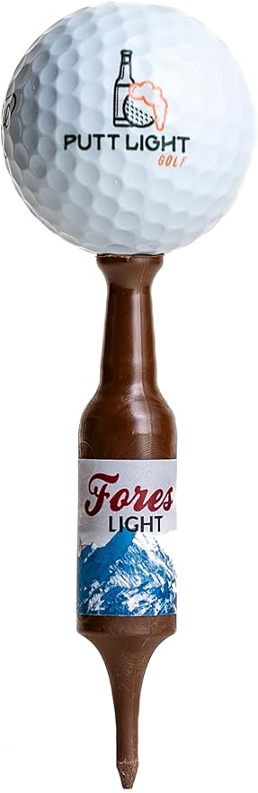 Beer Bottle Golf Tees, Virtually Unbreakable and Recyclable Plastic Golf Tee 6 Pack, Golf Gift for Men, Bachelor Party Novelty Gift, for Golfers,3-1/4" Tall