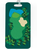 ChalkTalkSPORTS Golf Luggage & Bag Tag | Golf Course | Standard Lines on Back | Large