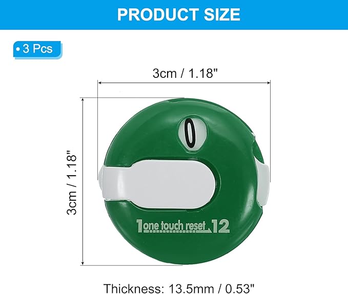 PATIKIL Golf Score Counter Mini Golf Shot Stroke Attachment Counter Clicker Clip for Golfers Glove Bag Hat