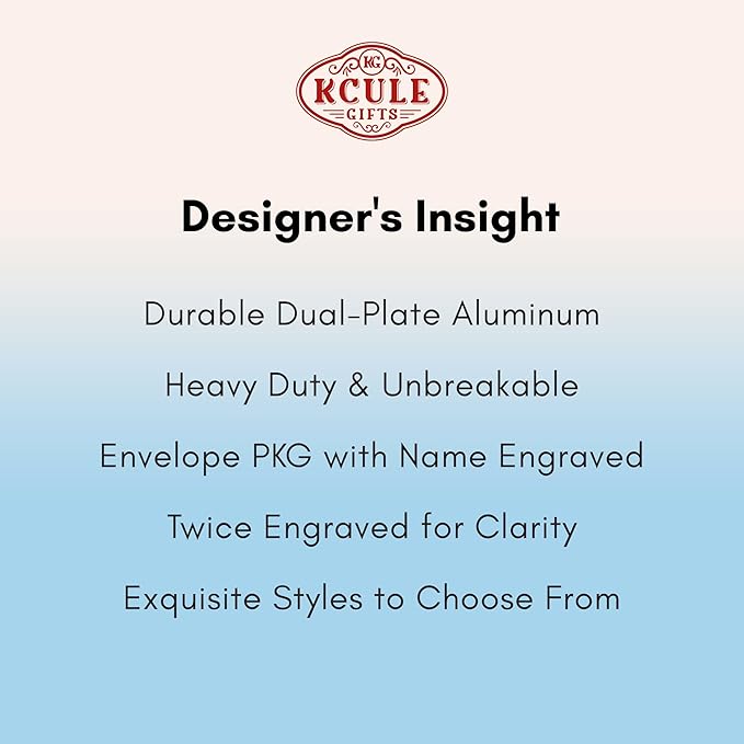 Personalized Metal Luggage Tags for Suitcases, Backpacks and Bags with Your Personalized Text (Red)