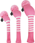 Scott Edward 1/3/4PCS Multi-Style Optional Individualized Knit Golf Club Head Covers, Driver Wood(460cc) Fairway Wood and Hybrid(UT)，for Male/Female Golfers,Custom