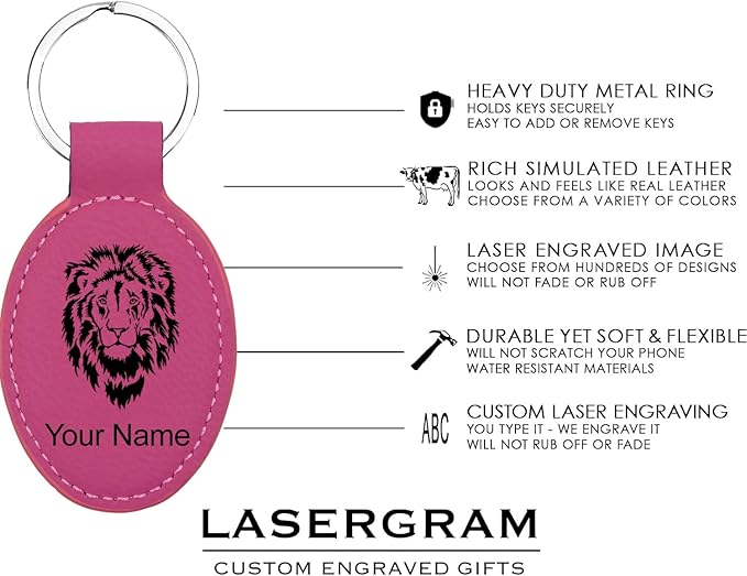 LaserGram Oval Keychain, Sunflowers, Personalized Engraving Included