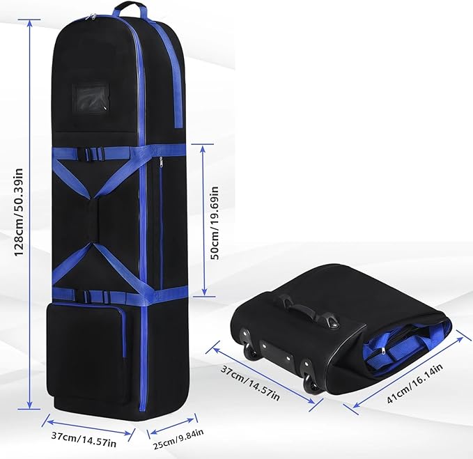 Compatible for Kaiersn Heavy Duty Golf Travel Bag with Wheels, Wear-Resistant 900D Polyester Oxford Case