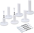 Premium Rubber Golf Tees for Mats Golf Tee Holder for Driving Range Simulator Hitting Mats and Outdoor Training 6 Sizes Rubber Tees & 6pcs 3-1/4 Tees (12 Pcs)