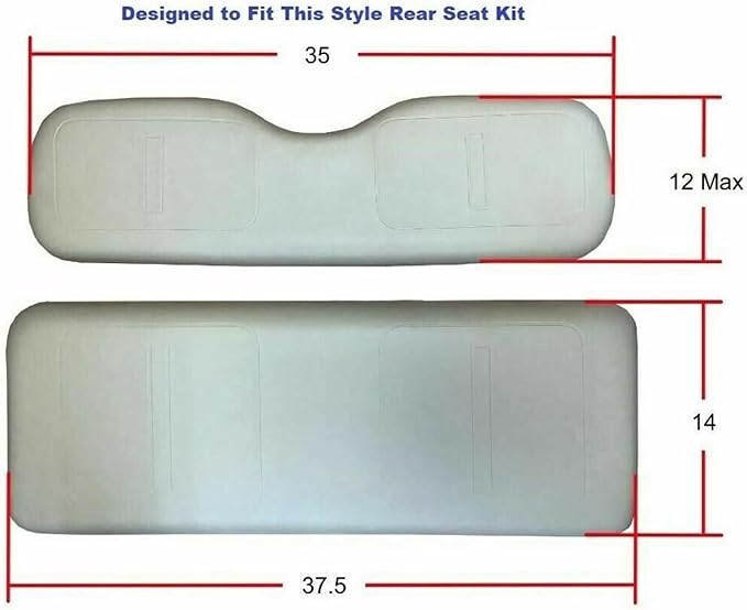 Huskey Parts Company 4PCS Charcoal Gray Golf Cart Seat Cover Diamond Stitching for EZGO TXT 1994-2013, Marine Grade Vinyl, Custom Fit, Staple On