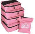 5 Set Packing Cubes for Travel Large Suitcase Luggage Organizer Bags Travel Accessories Vacation 4 Cubes 1 Laundry Pouch Bag