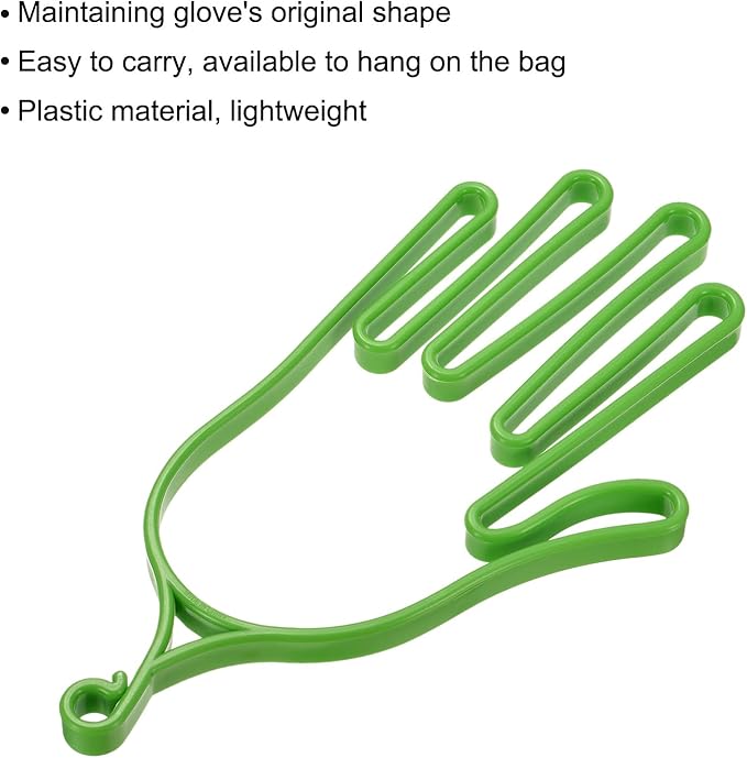 PATIKIL Golf Gloves Stretcher, 4 Pack Plastic Keeper Support Rack Holder Dryer Hanger Frame for Sports Gloves Maintenance, Green