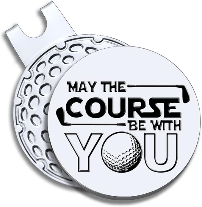 Men Golf Ball Marker with Magnetic Hat Clip, Funny Golf Accessories Gifts for Men, Novelty Birthday Gifts for Male Golfer Fan