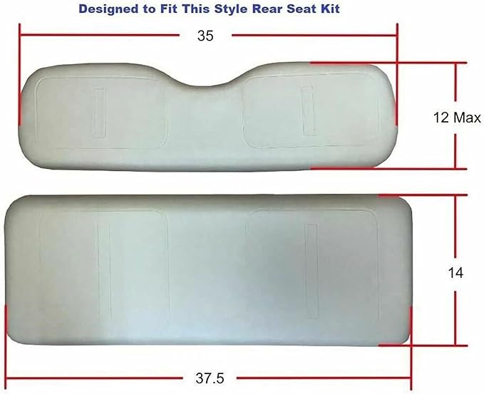 Huskey Golf Cart Front Seat Covers for EZGO RXV 2008+ Models, Black/Lime Green Diamond Stitching, Custom Fit, Marine Grade Vinyl, Staple On