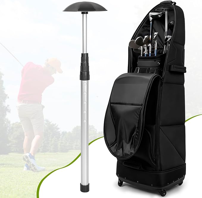 Golf Travel Bag Support Pole, Height Adjustable Aluminium Golf Support Rod, Golf Support Protector Bag Accessory, Golf Travel Support Rod for Travel Bags