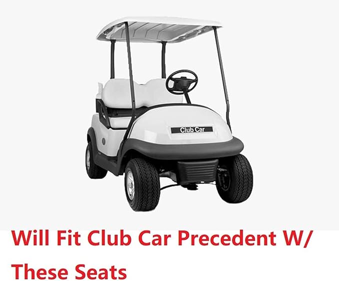 Huskey Parts Company Club Car Front Seat Cover Red Diamond Stitching for Precedent Golf Cart 04+, 2PC