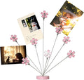8-Branch Family Tree Picture Frame Holder, Card Photo Clips Holder Desk Stand for Memo Paper Note Photo Christmas Wedding Card Display (Cherry Blossoms)