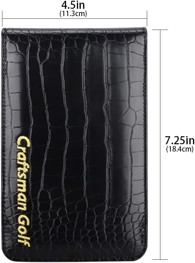Craftsman Golf Crocodile Pattern Golf Scorecard Holder and Yardage Book Cover Case Protector Also Accept Custom Order with Your Name Stitched Customization Version