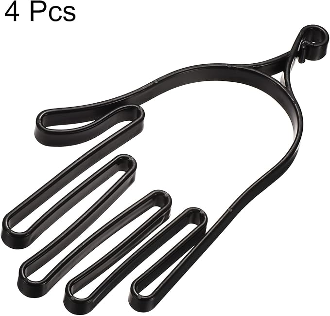 PATIKIL Golf Gloves Stretcher, 4 Pack Plastic Keeper Support Rack Holder Dryer Hanger Frame for Sports Gloves Maintenance, Black