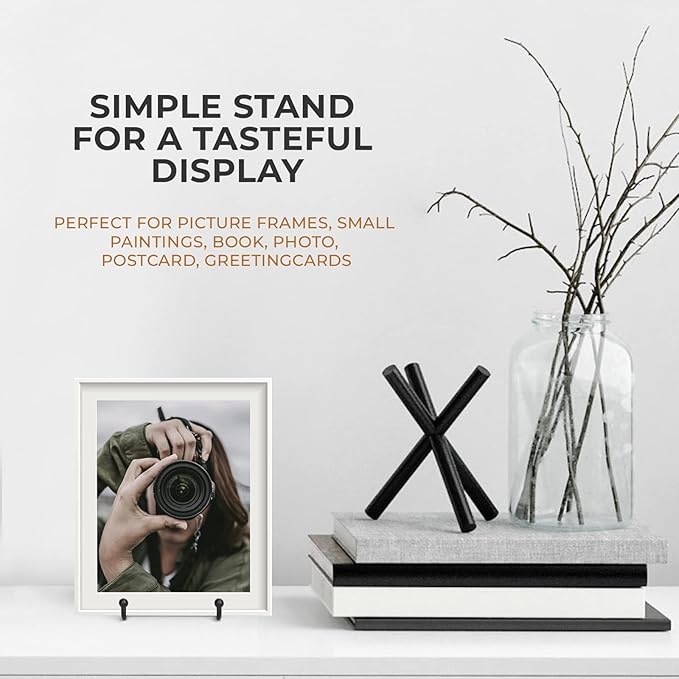 TR-LIFE 3 Pack 3 Inch Plate Stands for Display - Small Easel Holder Stand for Picture, Decorative Plate, Platter, Book, Photo