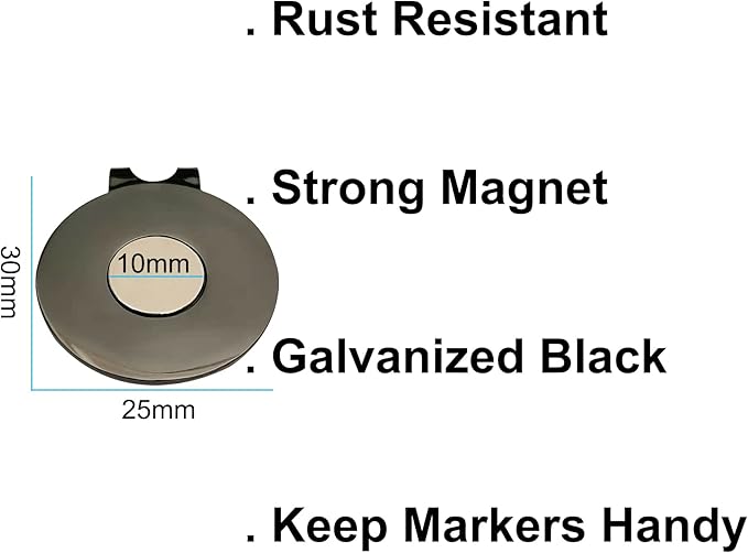 Magnetic Golf Hat Clips Ball Marker Holder for Golf Gloves Hats Bags Caps Visor Belt