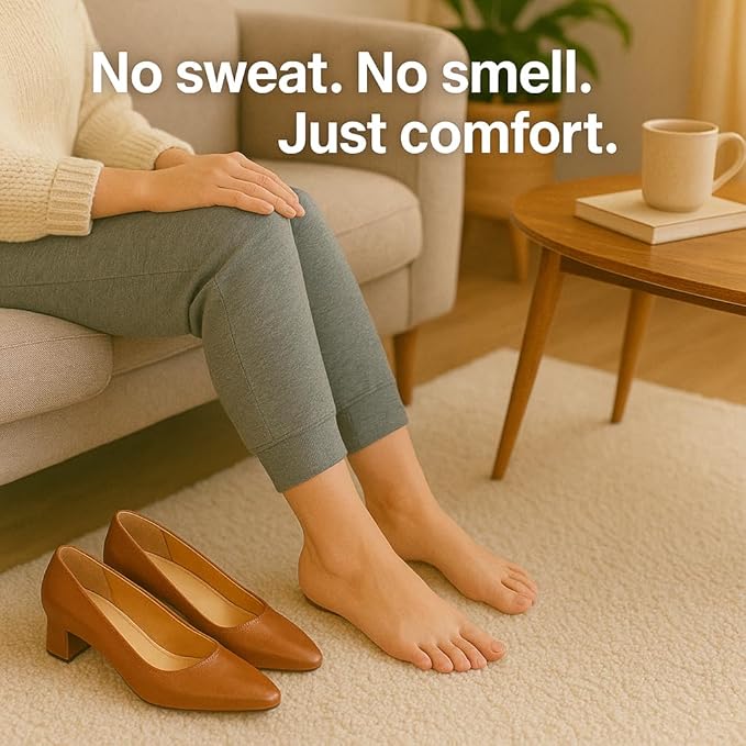 HANDARTE Premium Leather Shoe Insoles | Thin Shoe Inserts for Women | Dress Shoe Insoles - Durable - 100% Natural Goatskin & Anti Sweat - Suitable for No-Socks (US W5/5.5 | EU35)
