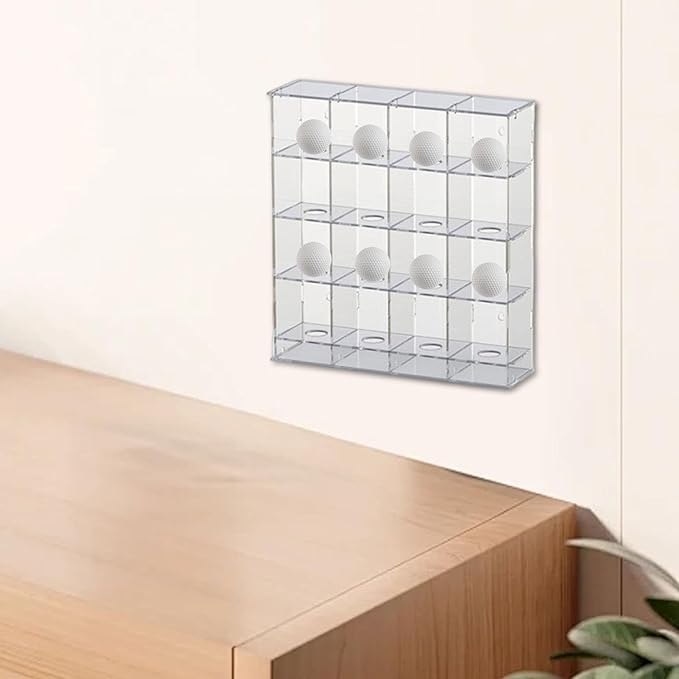Acrylic Golf Ball Display Rack Storage Holder Case Collection Practical Gift Showcase Hanging Wall Mounted