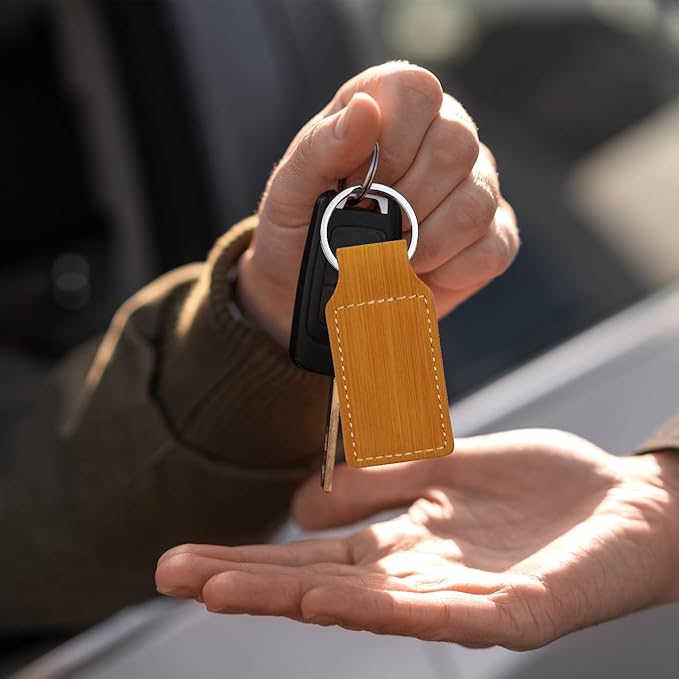 LaserGram Rectangle Keychain, Disc Golf, Personalized Engraving Included