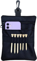 Golf Tee Pouch Bag, Zipper Golf Ball Bag, Accessory Pouch for Men