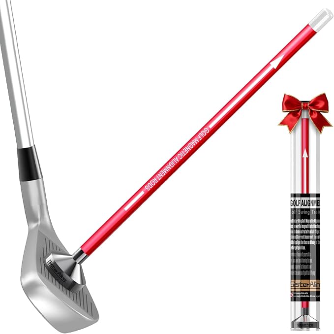 Golf Magnetic Alignment Rods,Golf Club Alignment Sticks,Magnetic Swing Training Aid Accessories Visualize Calibrate Golf Shots,hit The Target with The Right Golf Swing,Golf Gift
