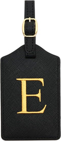 Luggage Tag PU Leather for Suitcase Baggage Handbag Travel Bag Label Suitcase Tag Suitcase Label Tag w. Name Card & Privacy Cover (E)