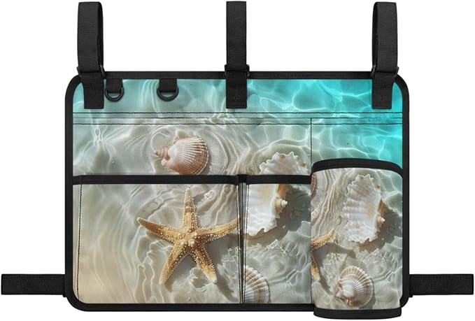 Beach Golf Cart Rear Seat Organizer Foldable Storage Bag for Club Car, Wheelchair and Walker