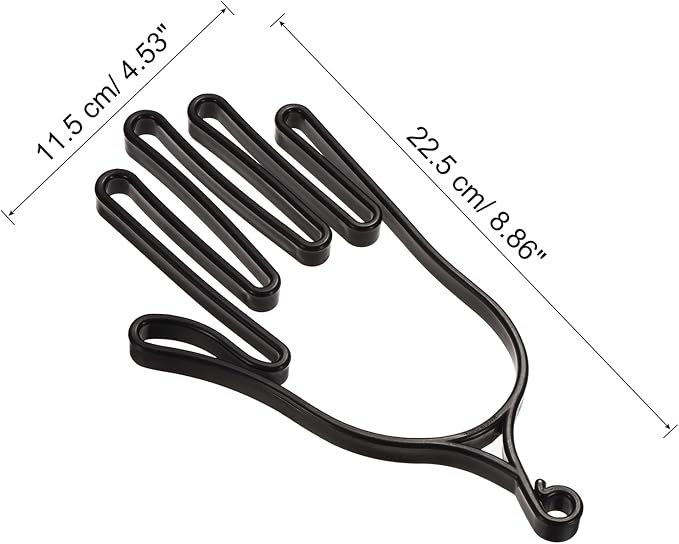 PATIKIL Golf Gloves Stretcher, 4 Pack Plastic Keeper Support Rack Holder Dryer Hanger Frame for Sports Gloves Maintenance, Black