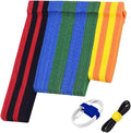 160pcs Cable Ties Reusable Colorful Wire Ties Cable Management Cord Ties Reusable for Electronics Hook and Loop Cable Ties for Computer 4 6 8 Inch with 6 Colors