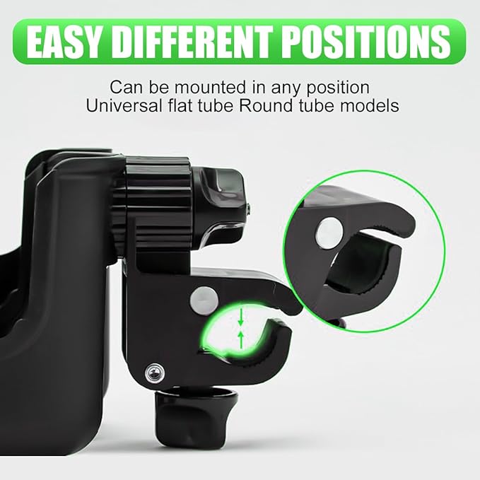 Golf Cart Cup Holders, Universal 2-in-1 Mug Phone Holder, Mount Compatible with EZGO/Club Car/Yamaha, 360° Swivel with Silicone Protective Pad, Bike, Wheelchair, Walker, Scooter