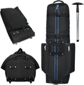 CaddyDaddy Constrictor Soft-Sided Golf Travel Bag Cover with Thick Dense Foam Padded Top 1 Year Full Travel Bag Replacement Coverage | Wheels & Lockable Zippers Case for Transporting Clubs on Airlines