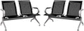 kinbor Waiting Room Chairs - Durable Black Reception Bench with Armrests, 2-Seat Office Reception Guest Chairs for Office, Hospital, Airport, Bank & Lobby (Set of 2)