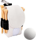 Leather Golf Ball Holder - Golf Ball Storage Pocket, Tee Bag with Sturdy Leather, Convenient and Tee Carry Pouch, Accessories Organizer for Course or Practice, Portable Pocket
