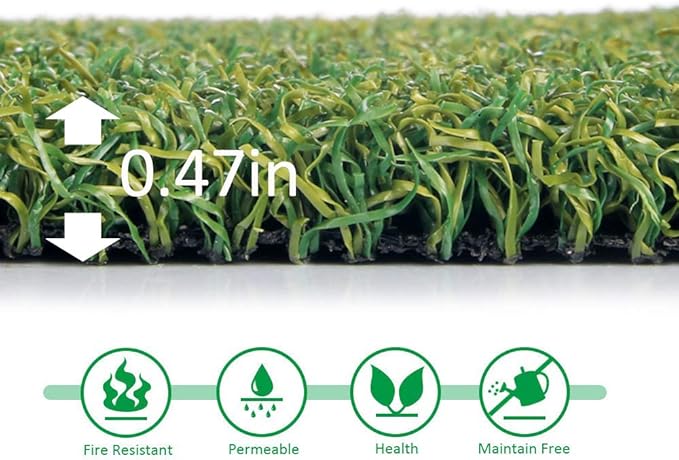 Petgrow Pro Putting Green Golf Artificial Grass Turf 5FTX25FT， Indoor Outdoor Golf Training Mat, Synthetic Fake Grass for Baseball Football Gym Sports