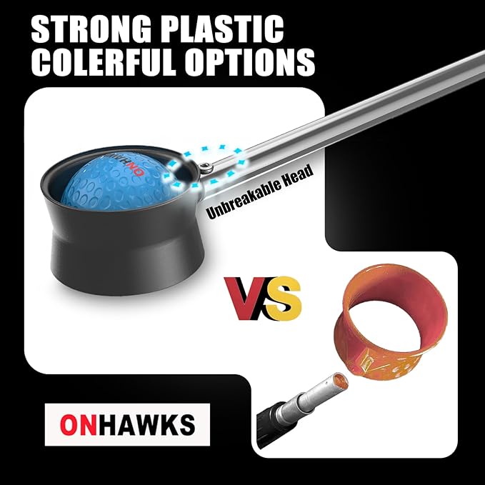 Golf Ball Retriever for Water,Telescopic 12Ft/9Ft Stainless Steel Shaft Two-Sided Easy Pick Up Balls,Unbreakable Head Retriever Tool Golf Accessories Golf Gift for Men