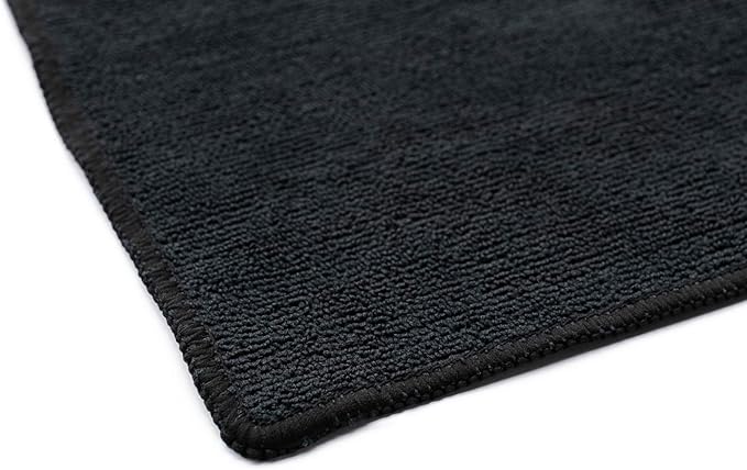 The Rag Company - Sport & Workout Towel - Gym, Exercise, Fitness, Spa, Ultra Soft, Super Absorbent, Fast Drying Premium Microfiber, 320gsm, 16in x 27in (3-Pack) (Royal Blue + Light Blue + Black)